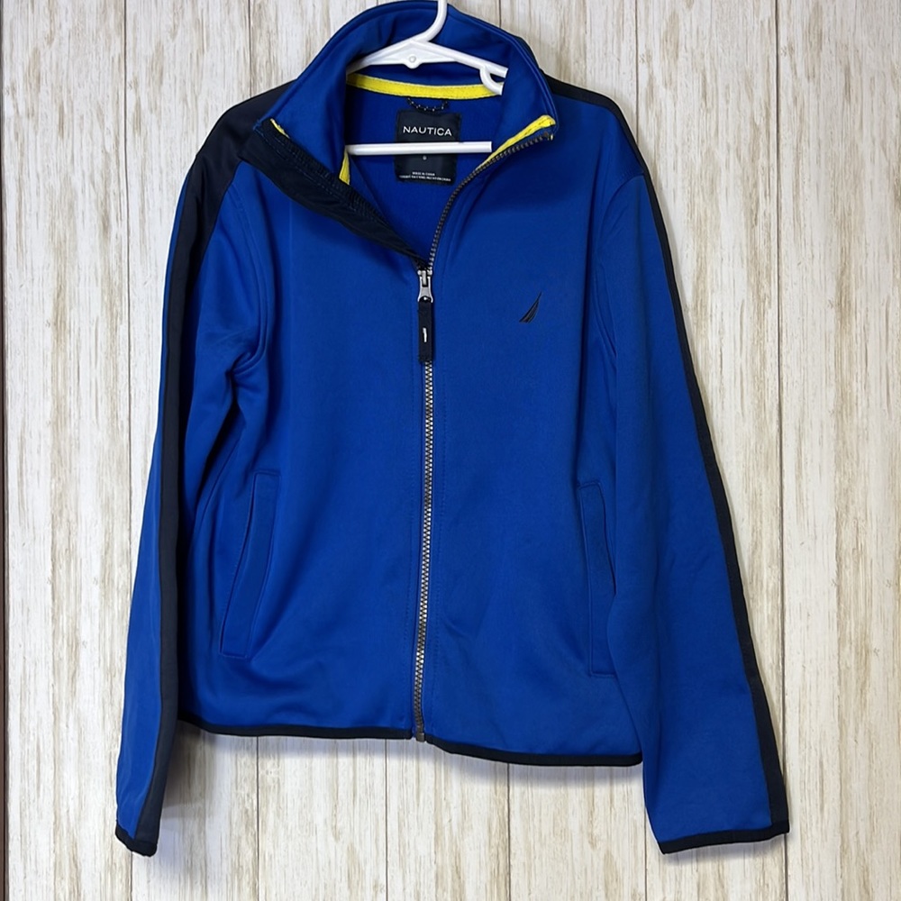 Nautica blue lightweight zip-front jacket color Cobalt Size S/P (8) NWT